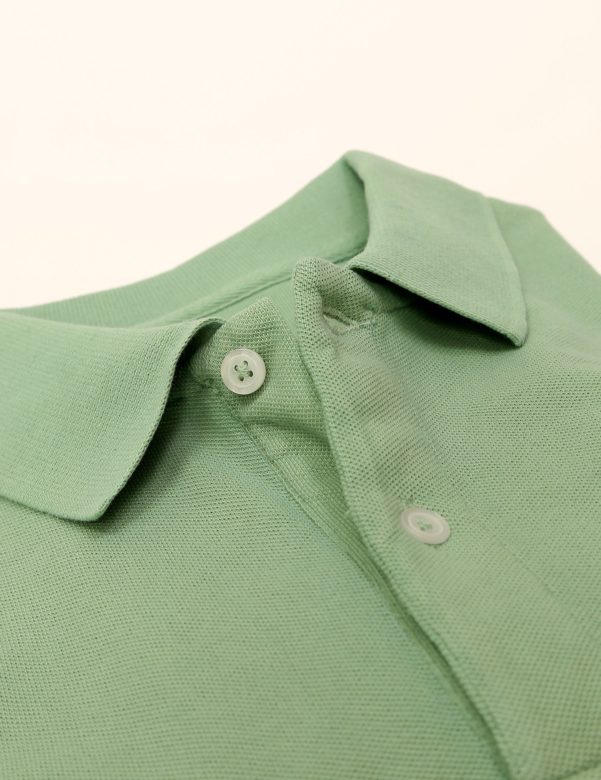 Polo manga corta lavado perdiz Verde claro