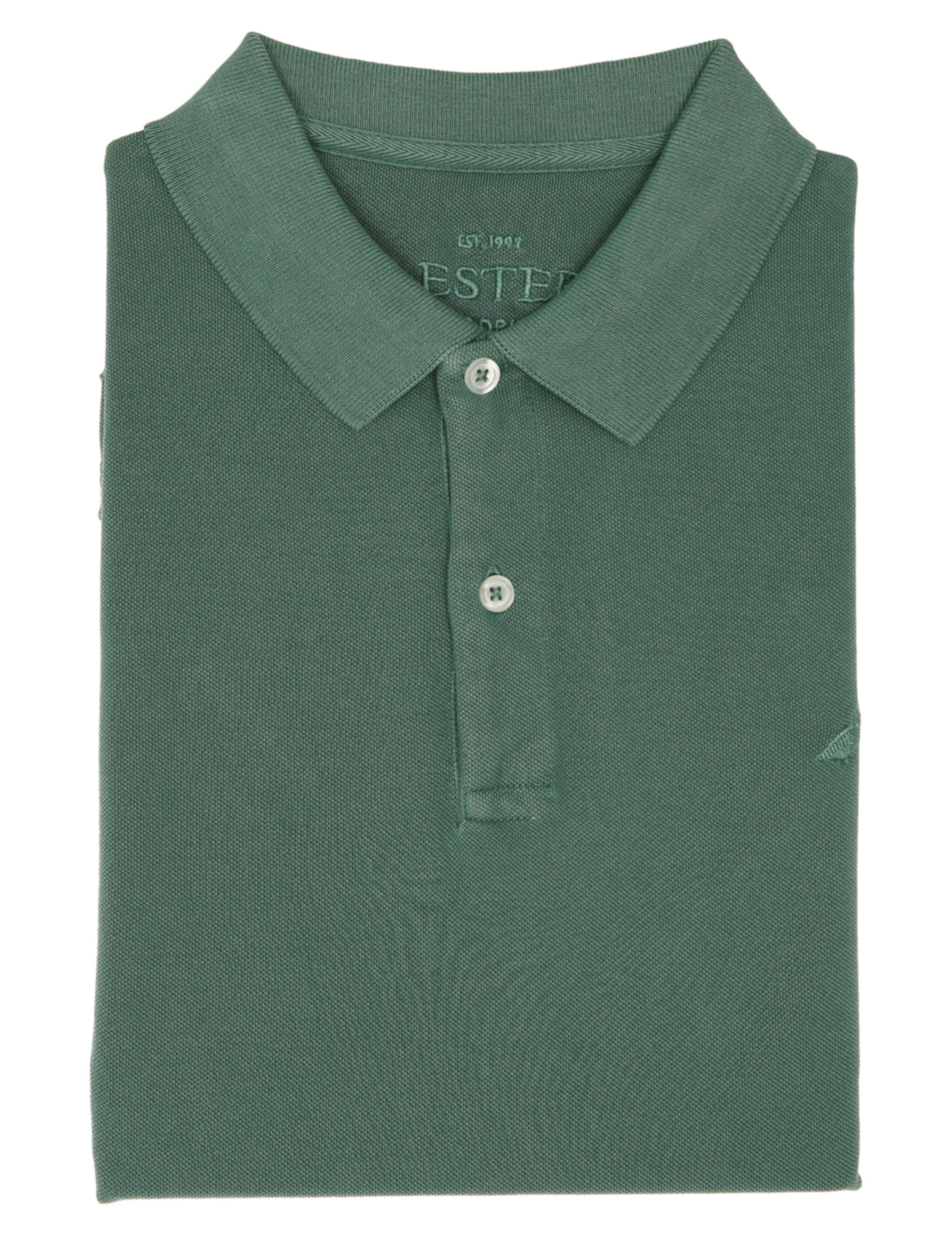 Polo manga corta lavado perdiz Verde oscuro
