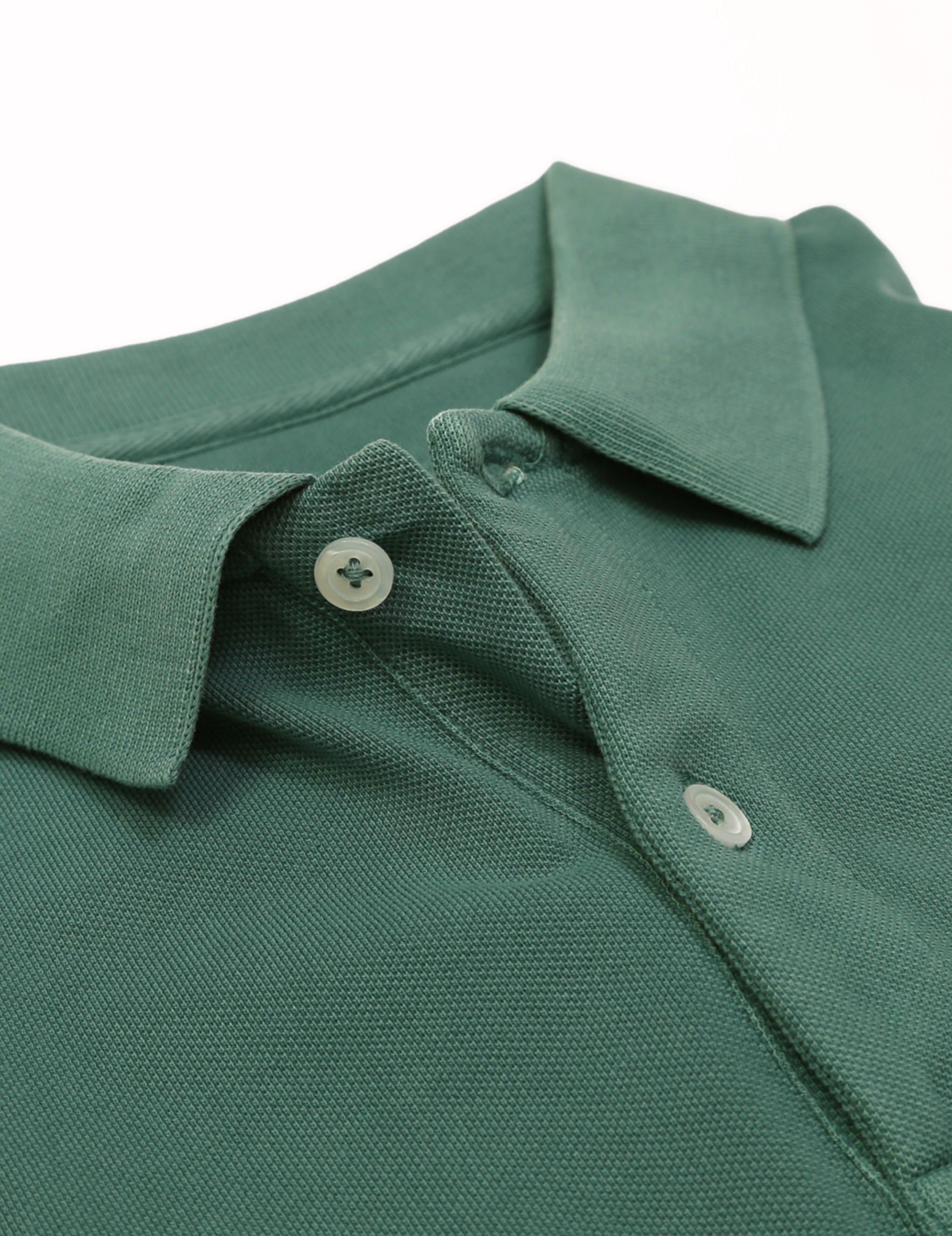 Polo manga corta lavado perdiz Verde oscuro