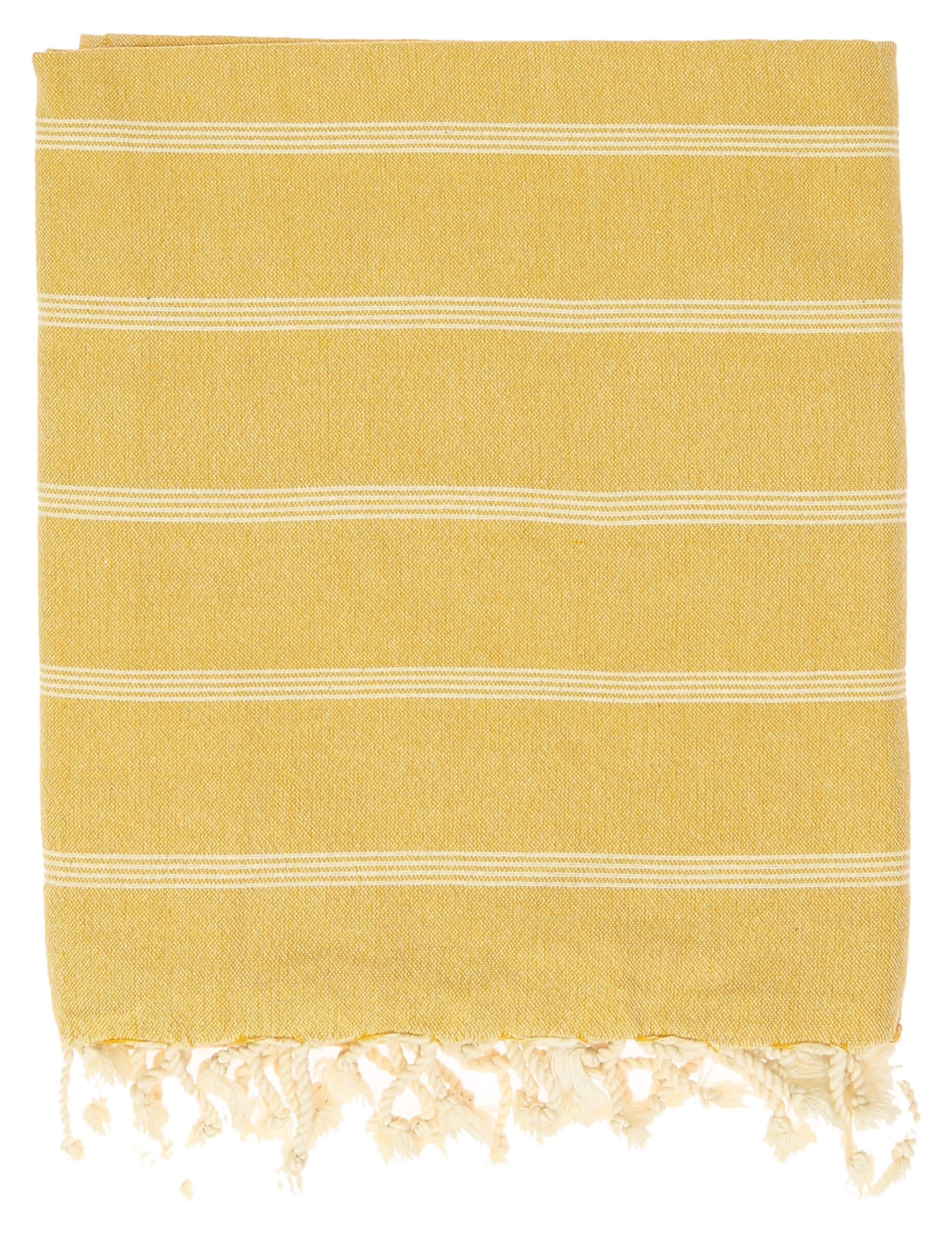Toalla algodón rayas Amarillo