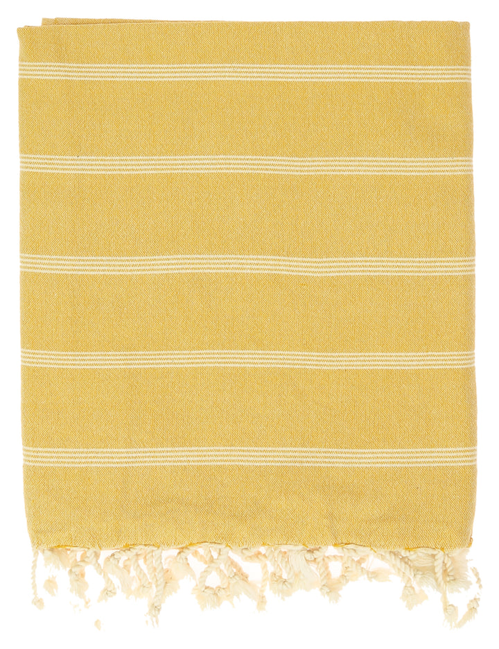 Toalla algodón rayas Amarillo
