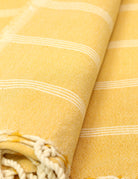 Toalla algodón rayas Amarillo