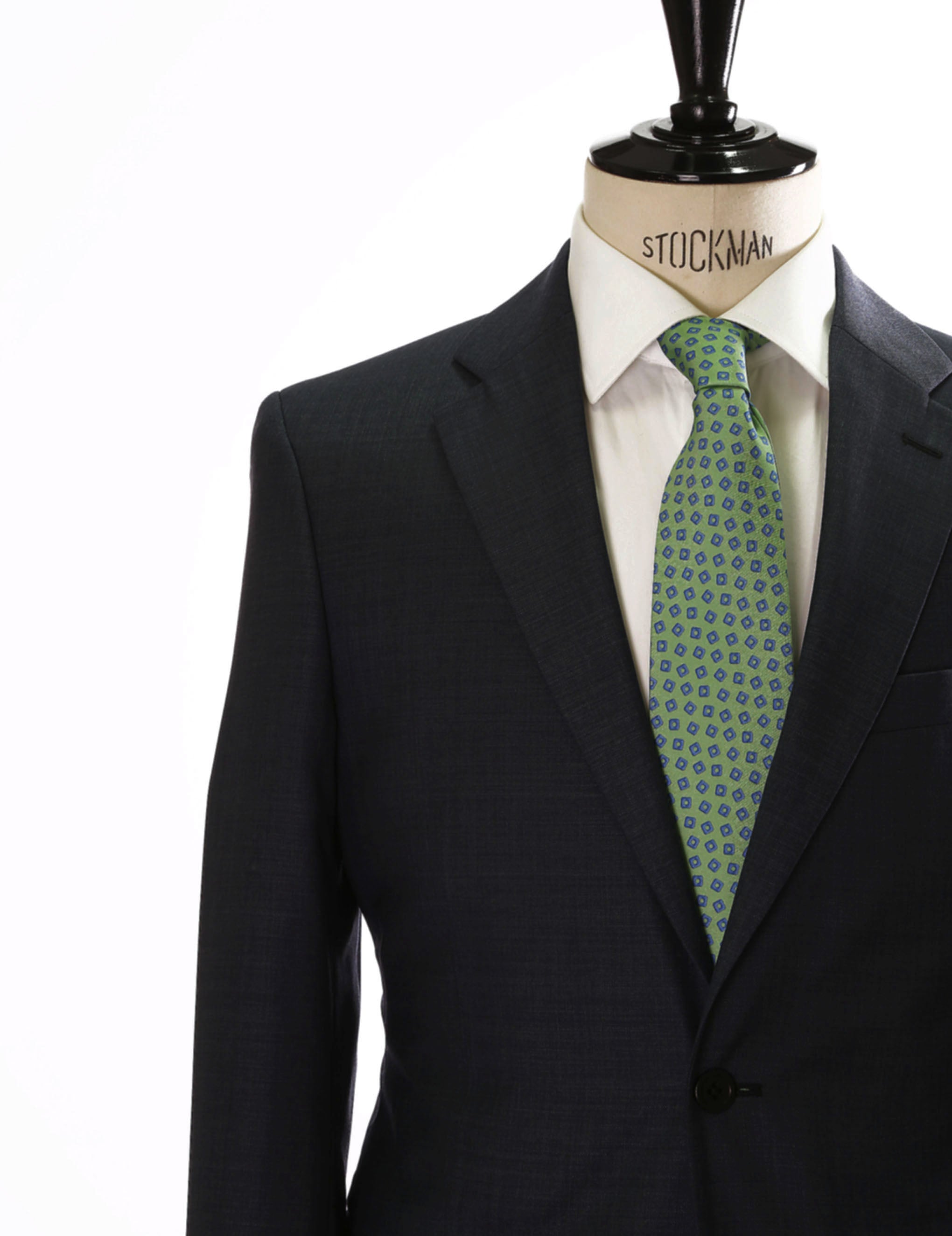 Traje fil a fil  s/p Azul medio