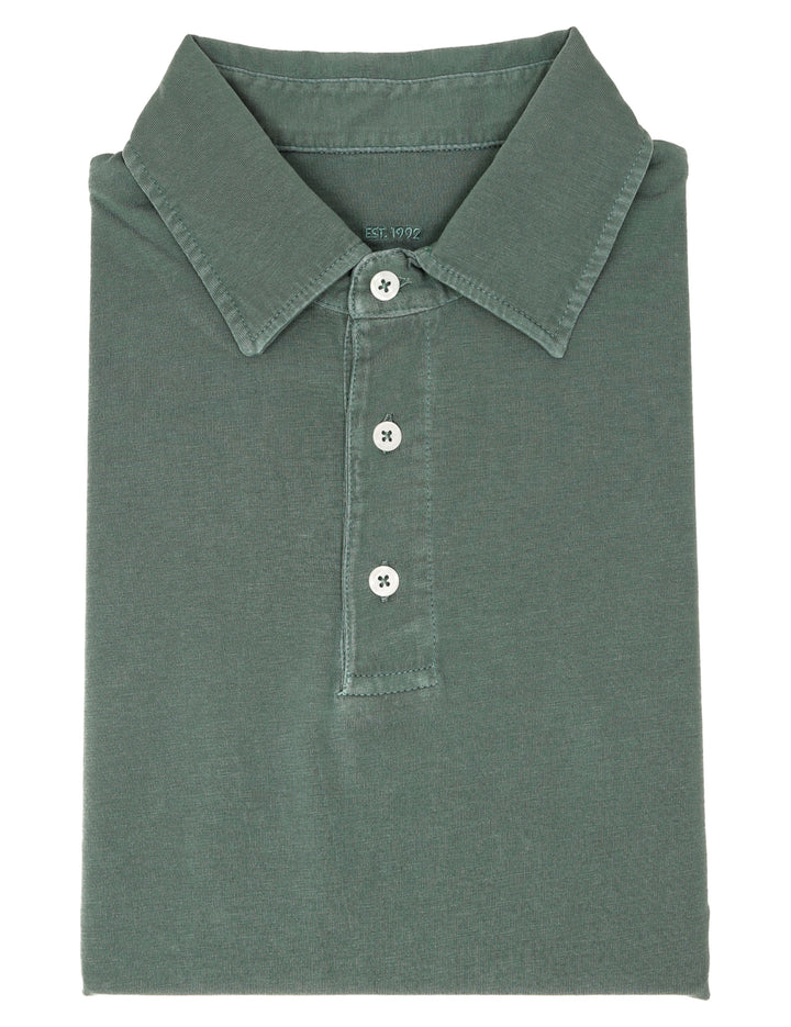 Polo jersey lavado Verde