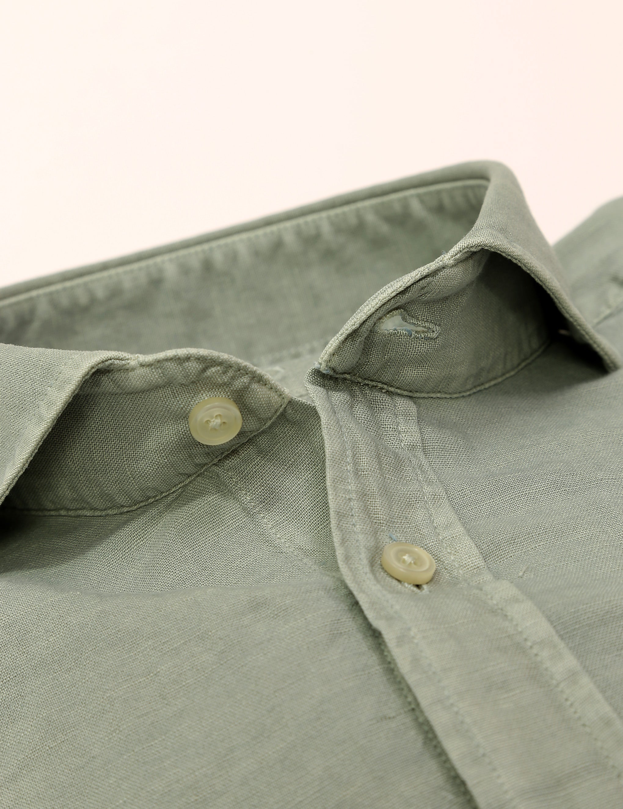 Camisa lino algodón lavada Verde claro