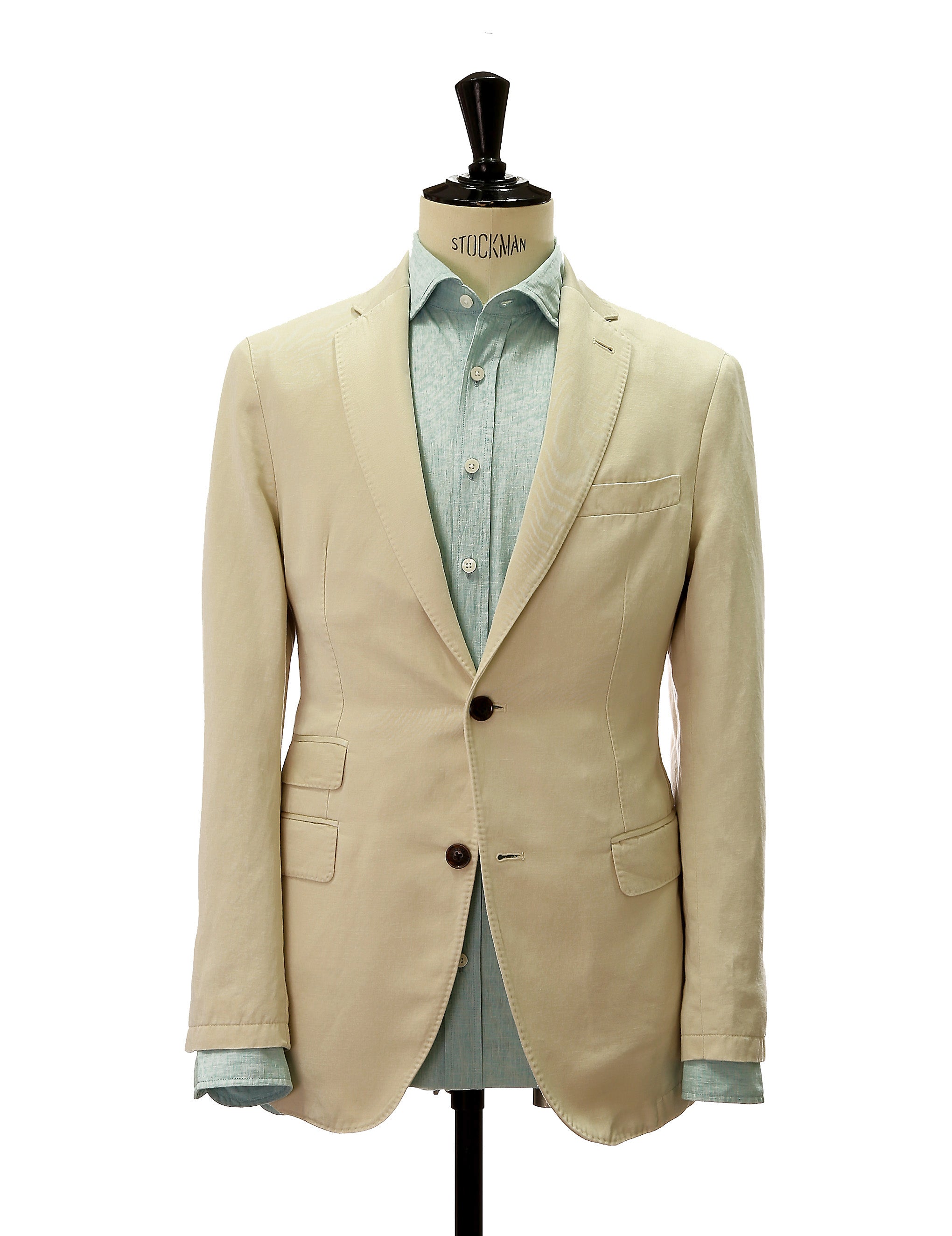 Chaqueta lino algodón lavada Crudo