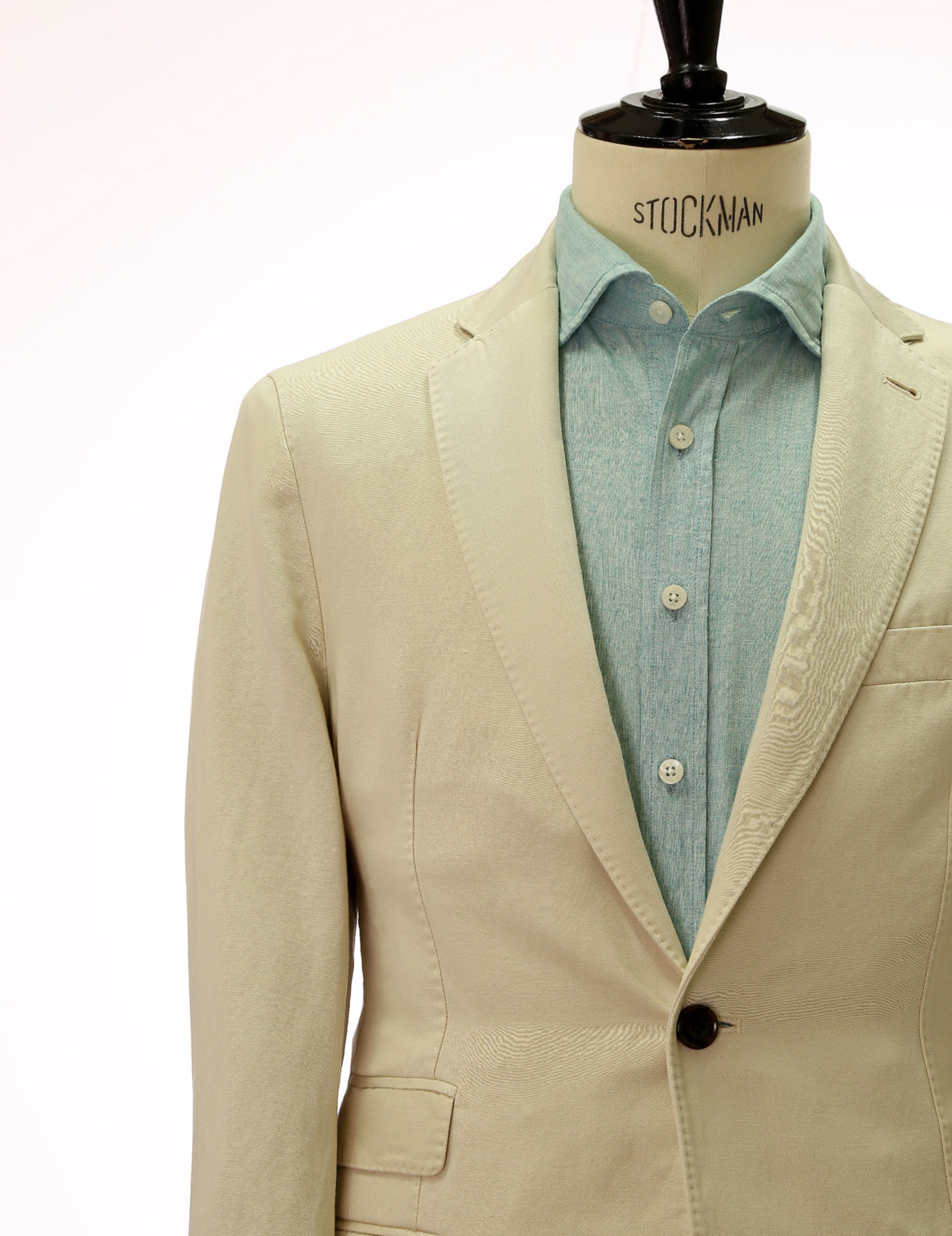 Chaqueta lino algodón lavada Crudo