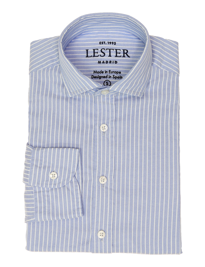 Camisa sport oxford raya fina Azul
