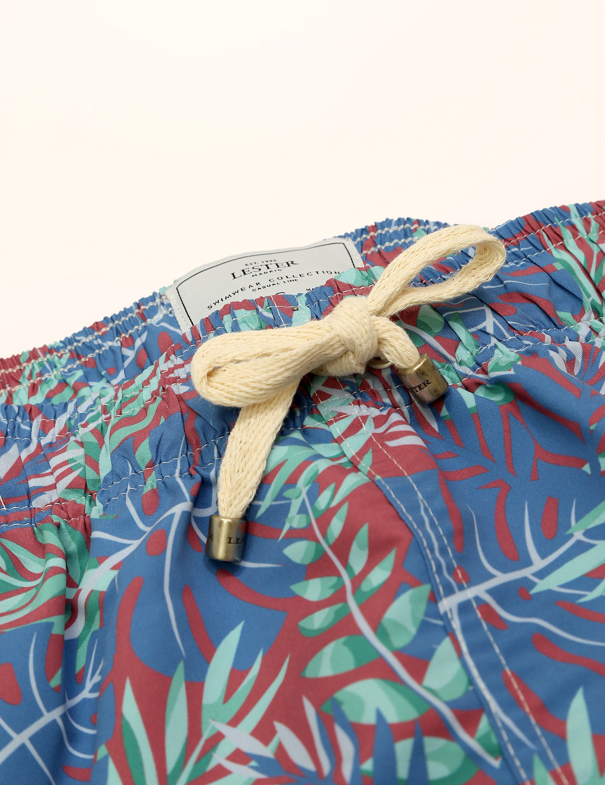 Traje de baño helechos bicolor Burdeos