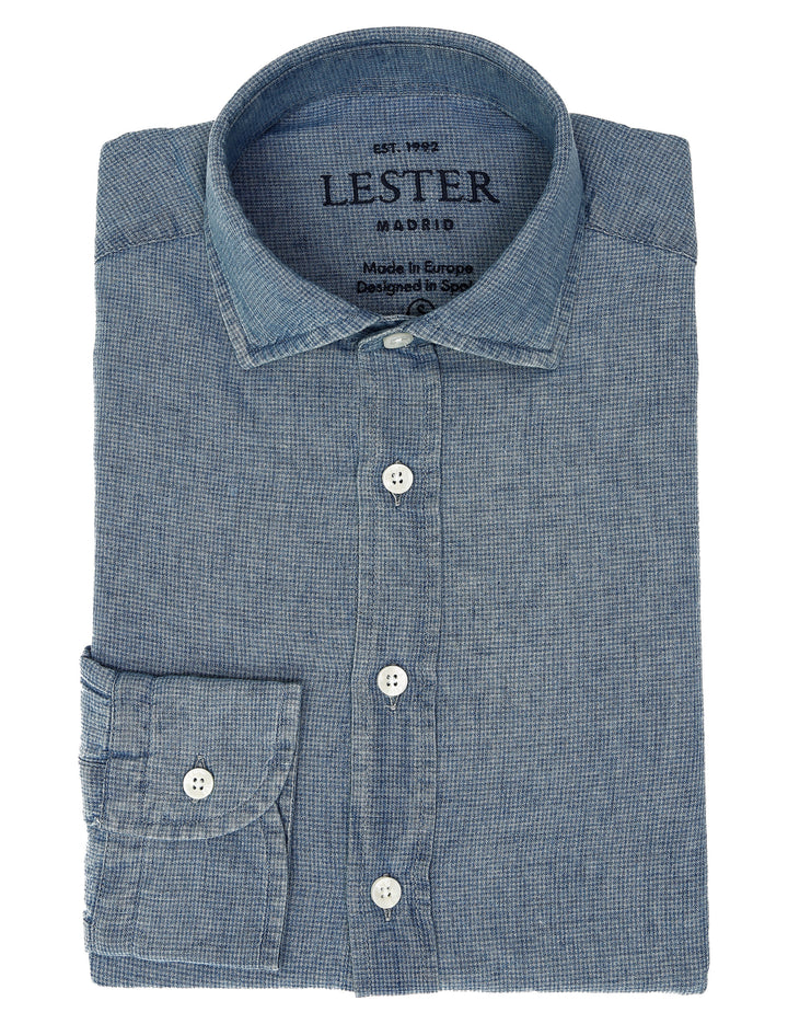 Camisa vichy denim Azul