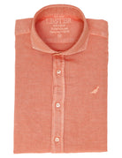 Camisa lino algodón lavada Coral