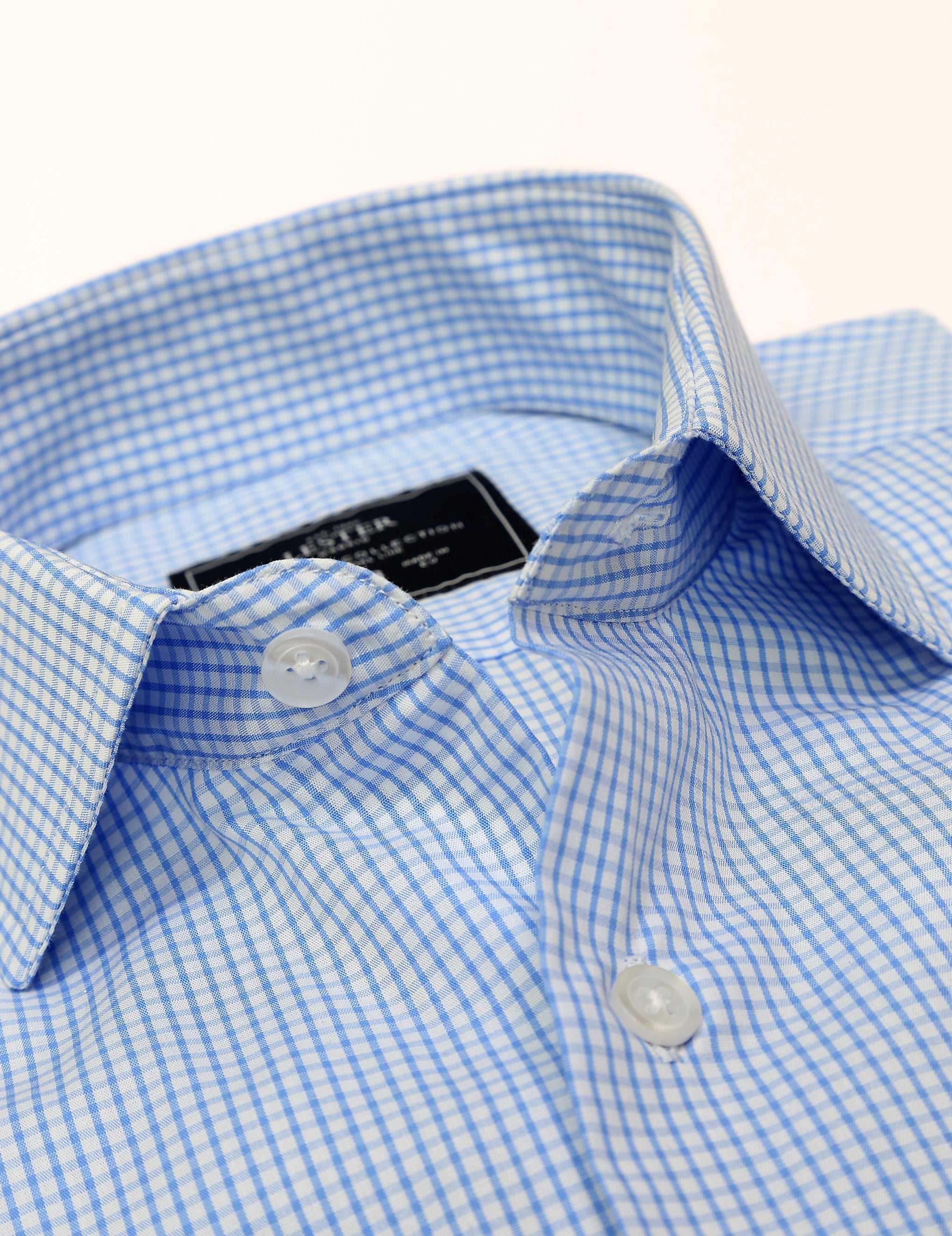 Camisa vestir cuadro Azul