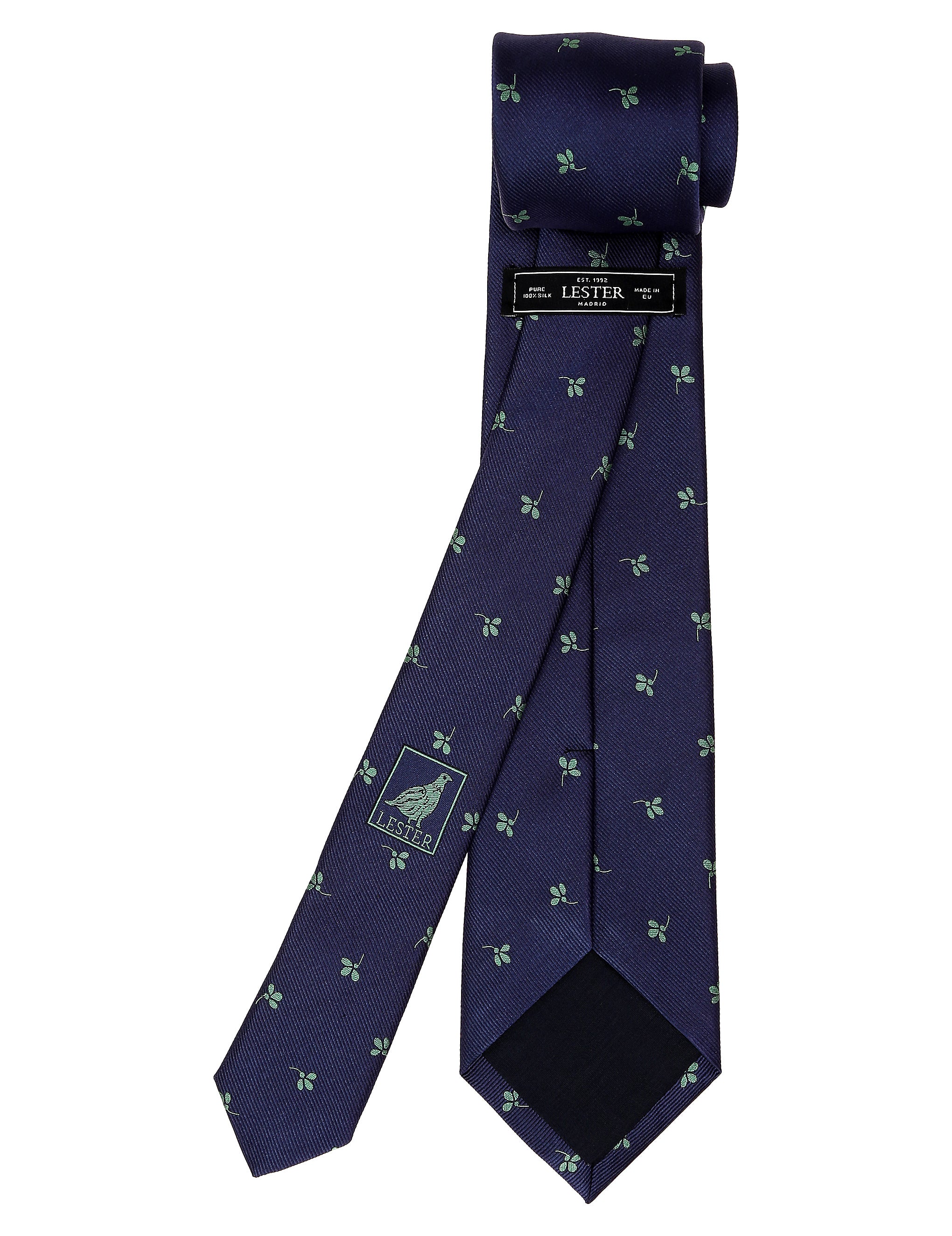 Corbata treboles Azul/verde