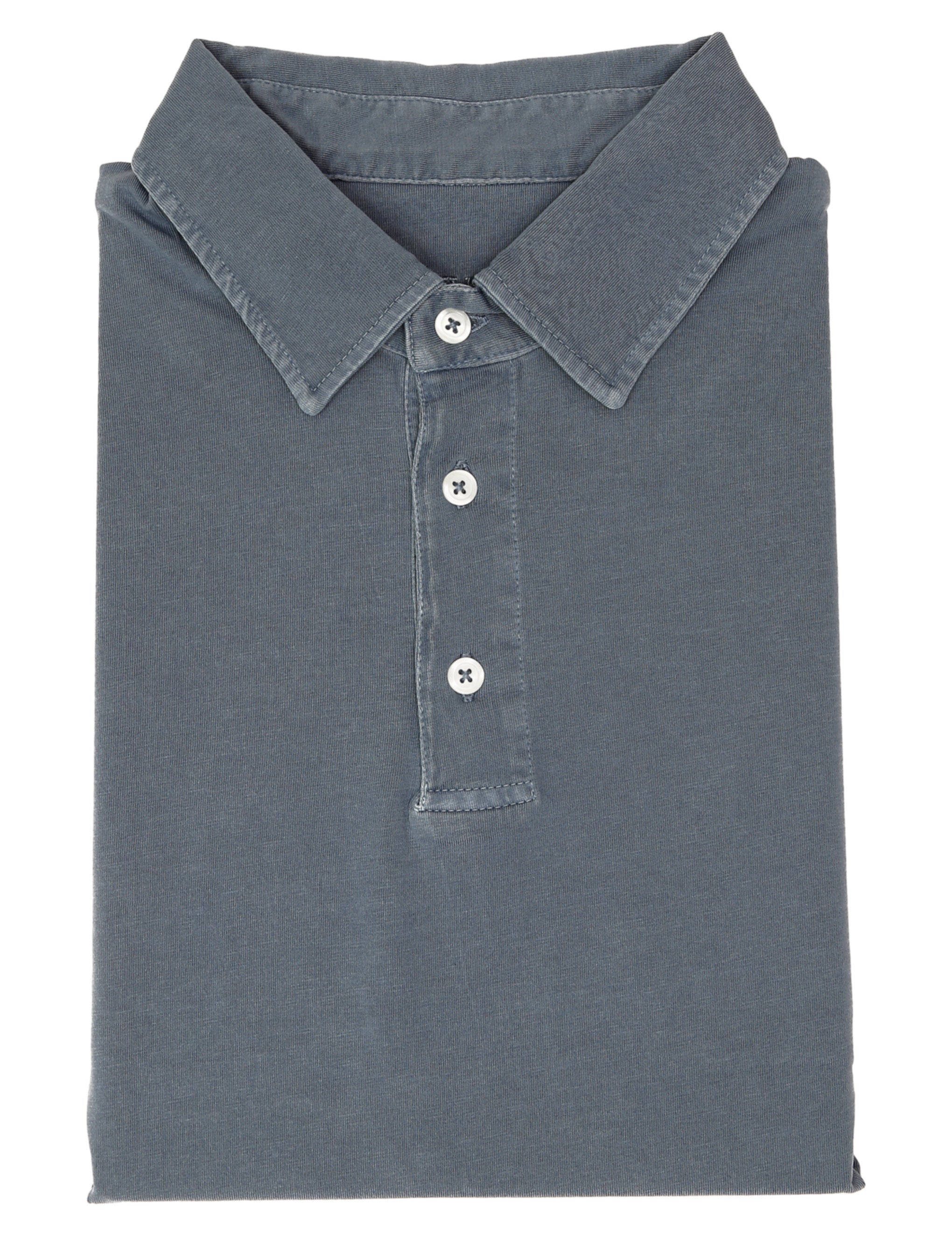 Polo jersey lavado Azul oscuro
