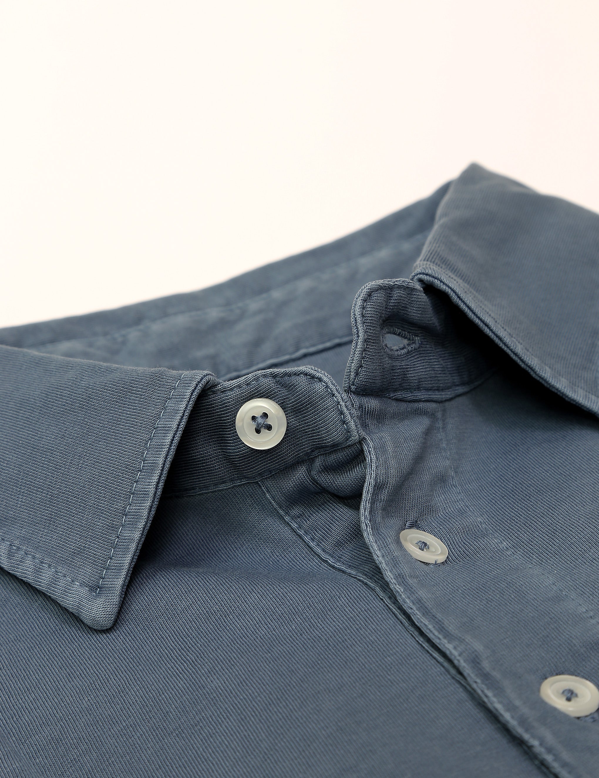 Polo jersey lavado Azul oscuro