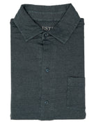 Camisa polo lino lavada Azul