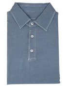 Polo jersey lavado Azul medio