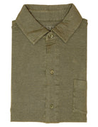 Camisa polo lino lavada Kaki