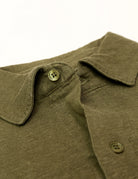 Camisa polo lino lavada Kaki