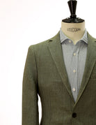 Chaqueta lino espiga Verde