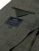 Chaqueta cuadros lino Verde