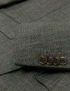 Chaqueta cuadros lino Verde