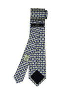Corbata elefantes 01 Azul/verde