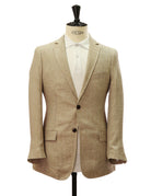 Chaqueta lino espiga Beige