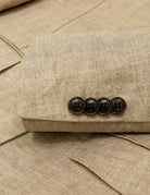 Chaqueta lino espiga Beige