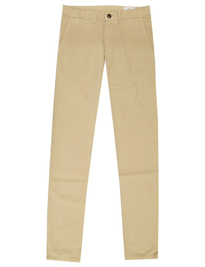 Pantalón  canvas lino algodon Beige