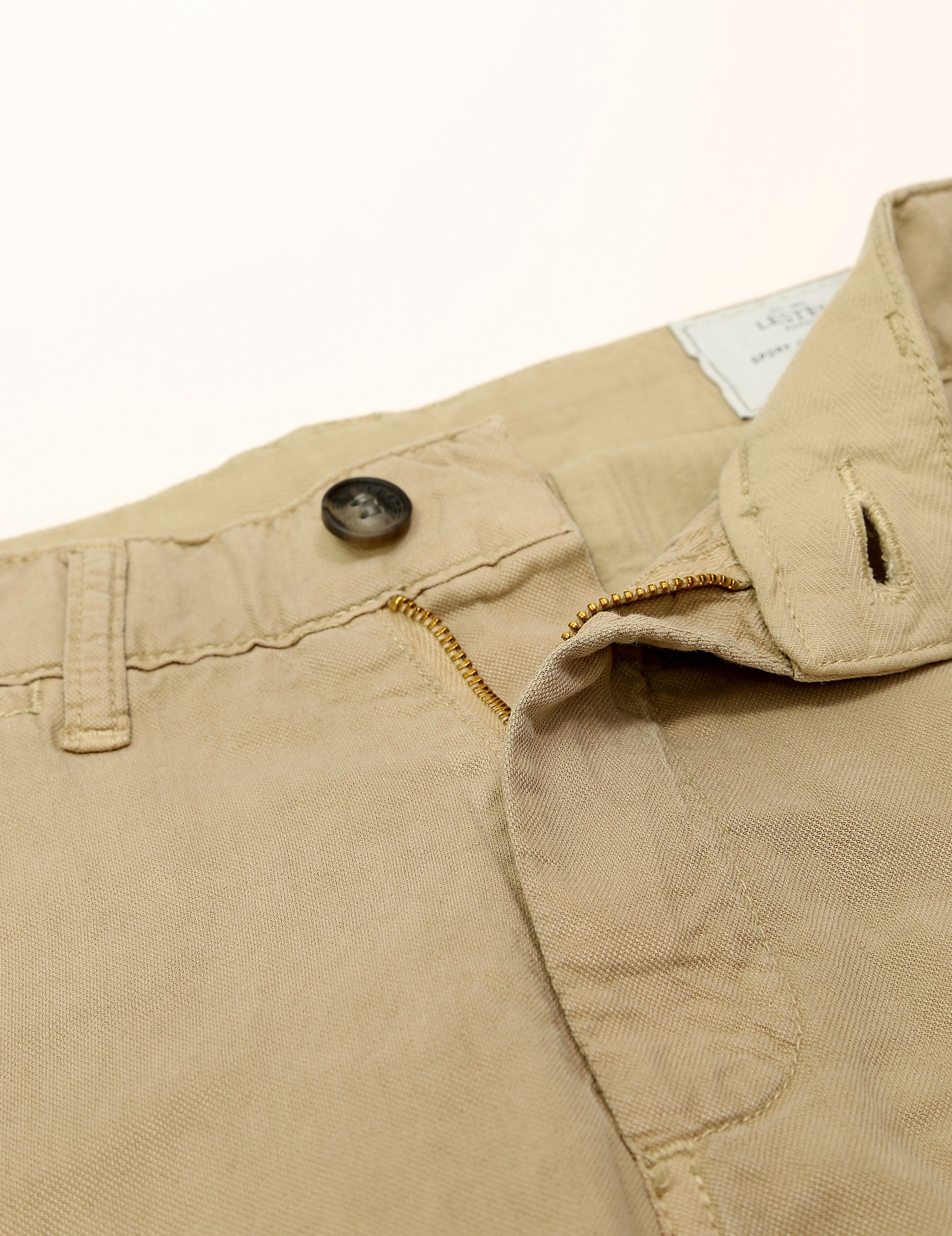 Pantalón  canvas lino algodon Beige
