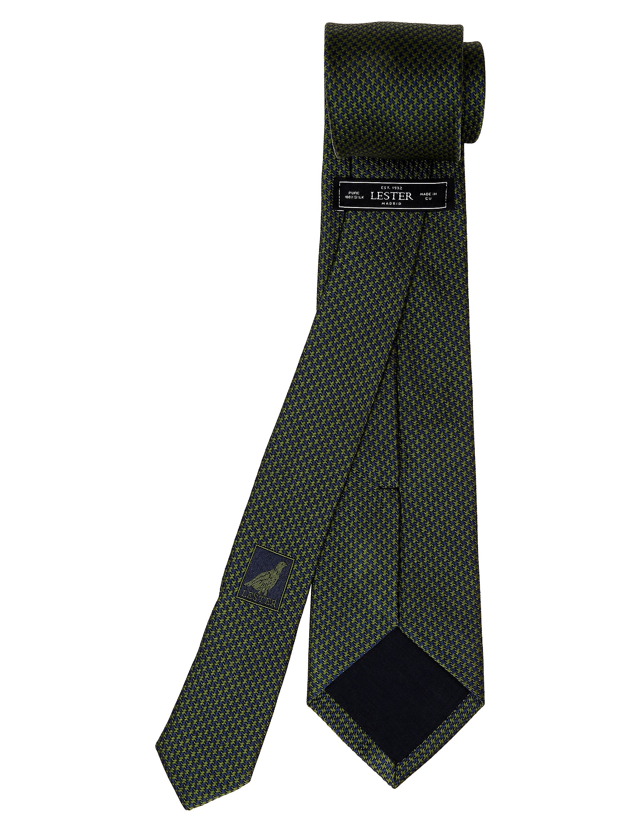 Corbata pata de gallo Verde/azul