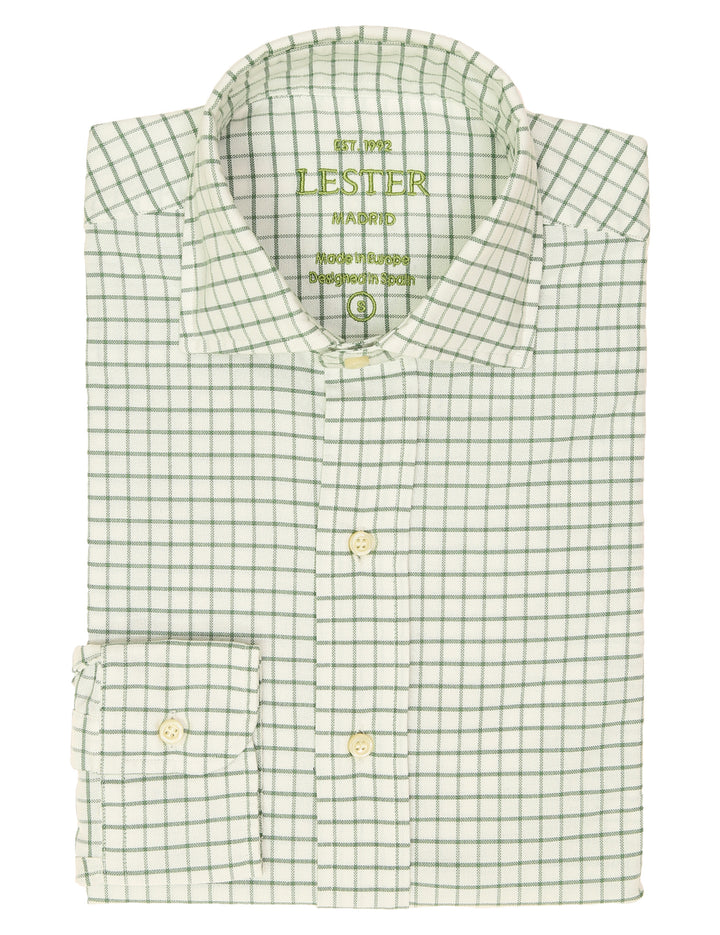 Camisa sport oxford cuadro Verde