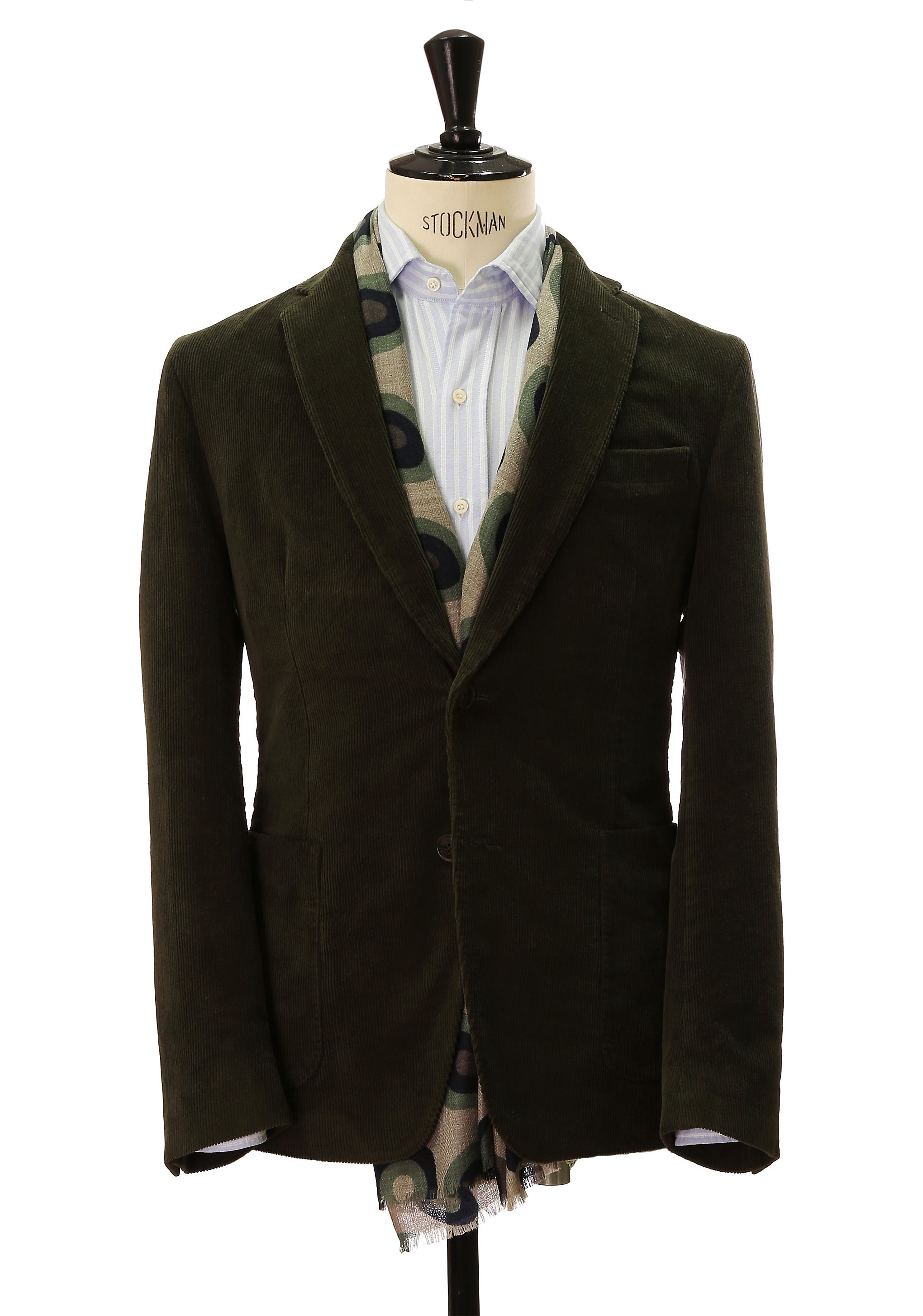 Chaqueta pana lavada Verde