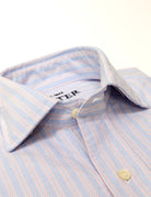 Camisa sport oxford doble raya Azul/rosa