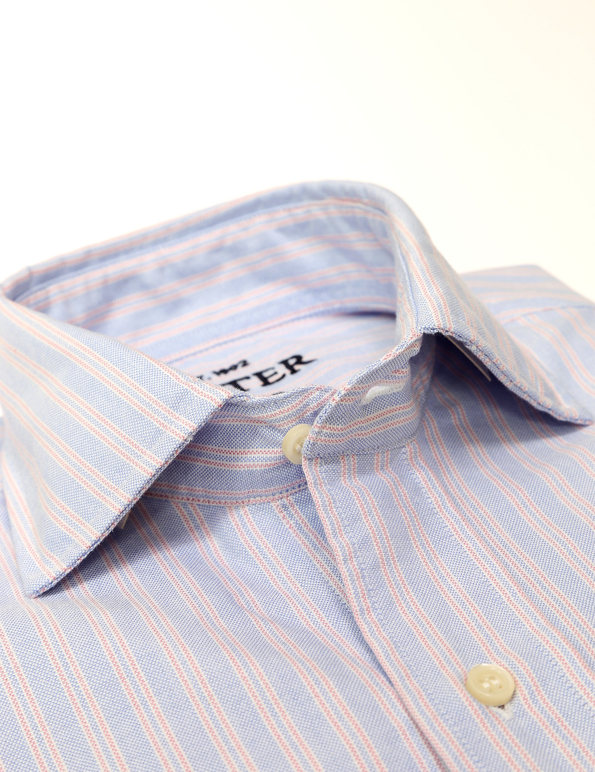 Camisa sport oxford doble raya Azul/rosa