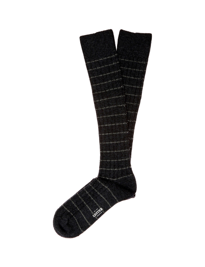 Calcetin lana cashmere rayas Azul/gris (114372_1.jpg)