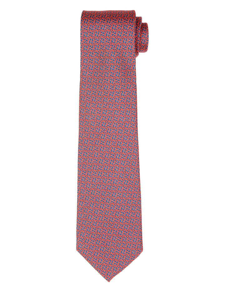 Corbata laberinto Azul/rojo