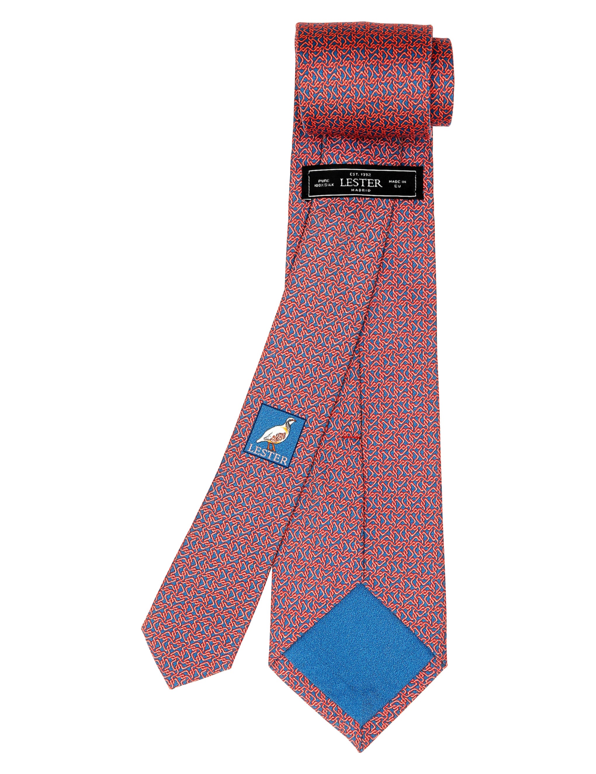 Corbata laberinto Azul/rojo