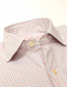Camisa sport lavada 2 rayas Azul/rosa