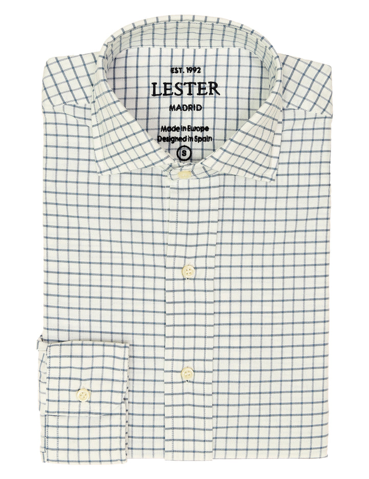 Camisa sport oxford cuadro Azul