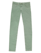 Pantalón 5 bolsillos satén Verde