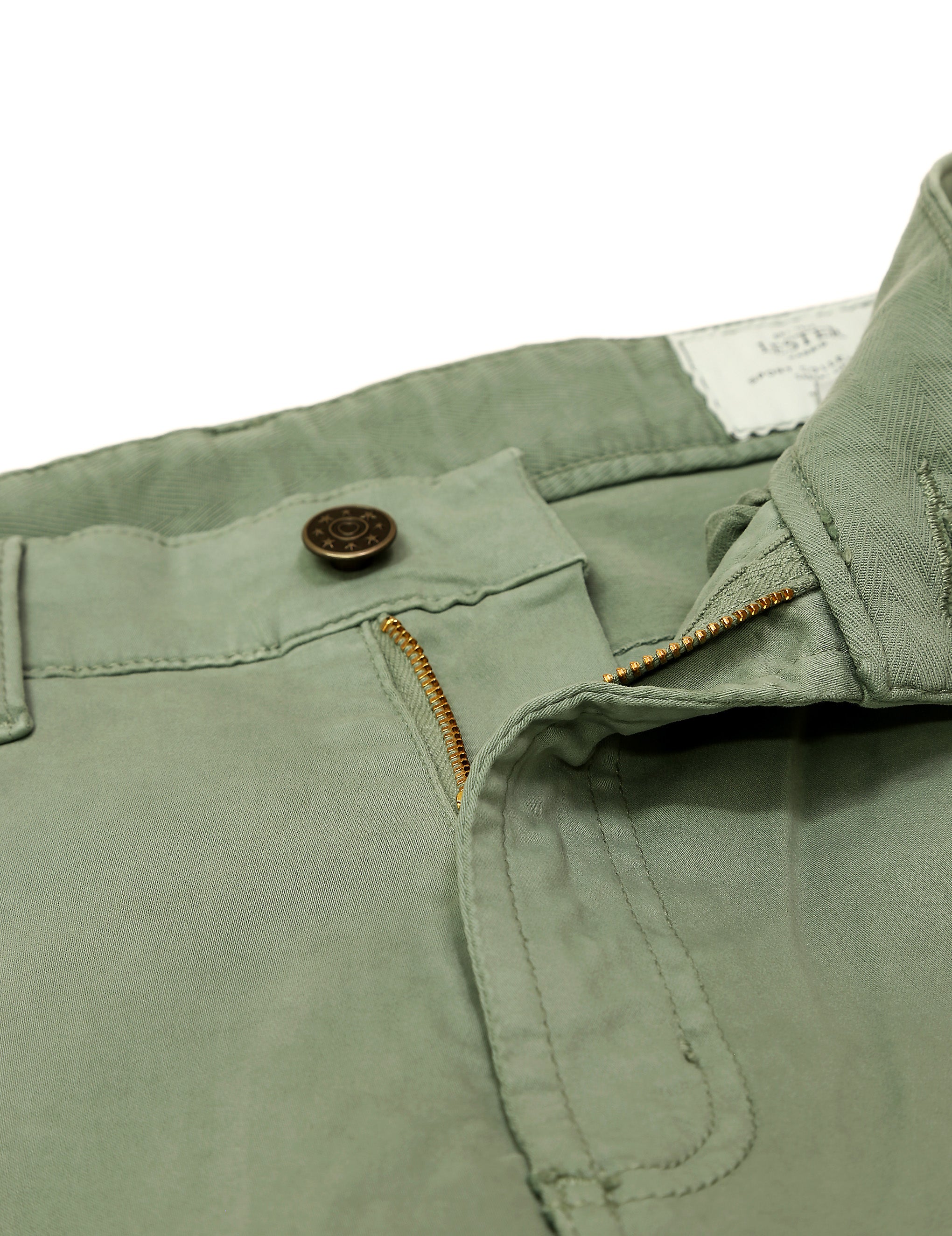 Pantalón 5 bolsillos satén Verde