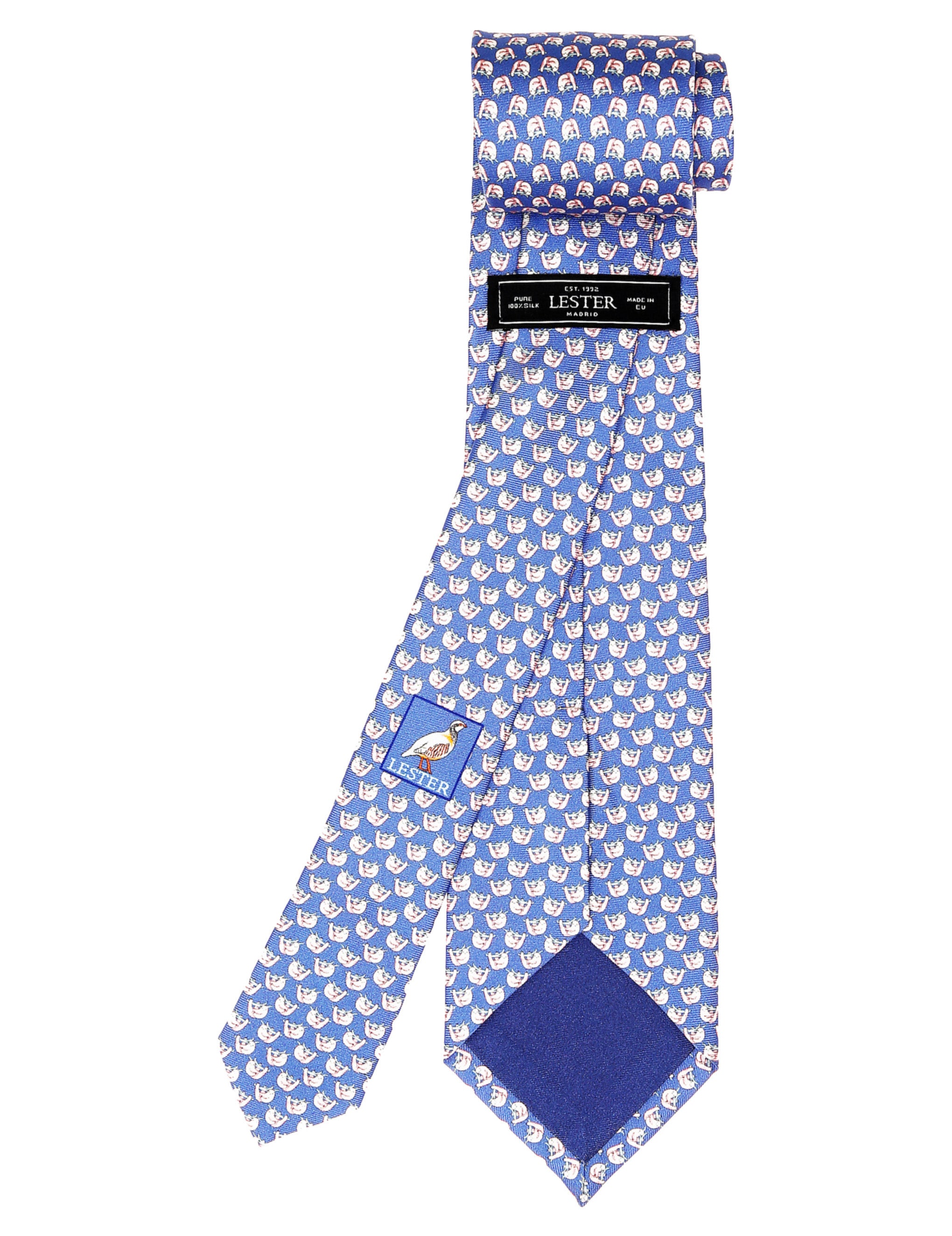 Corbata oso perezoso Azul/rosa