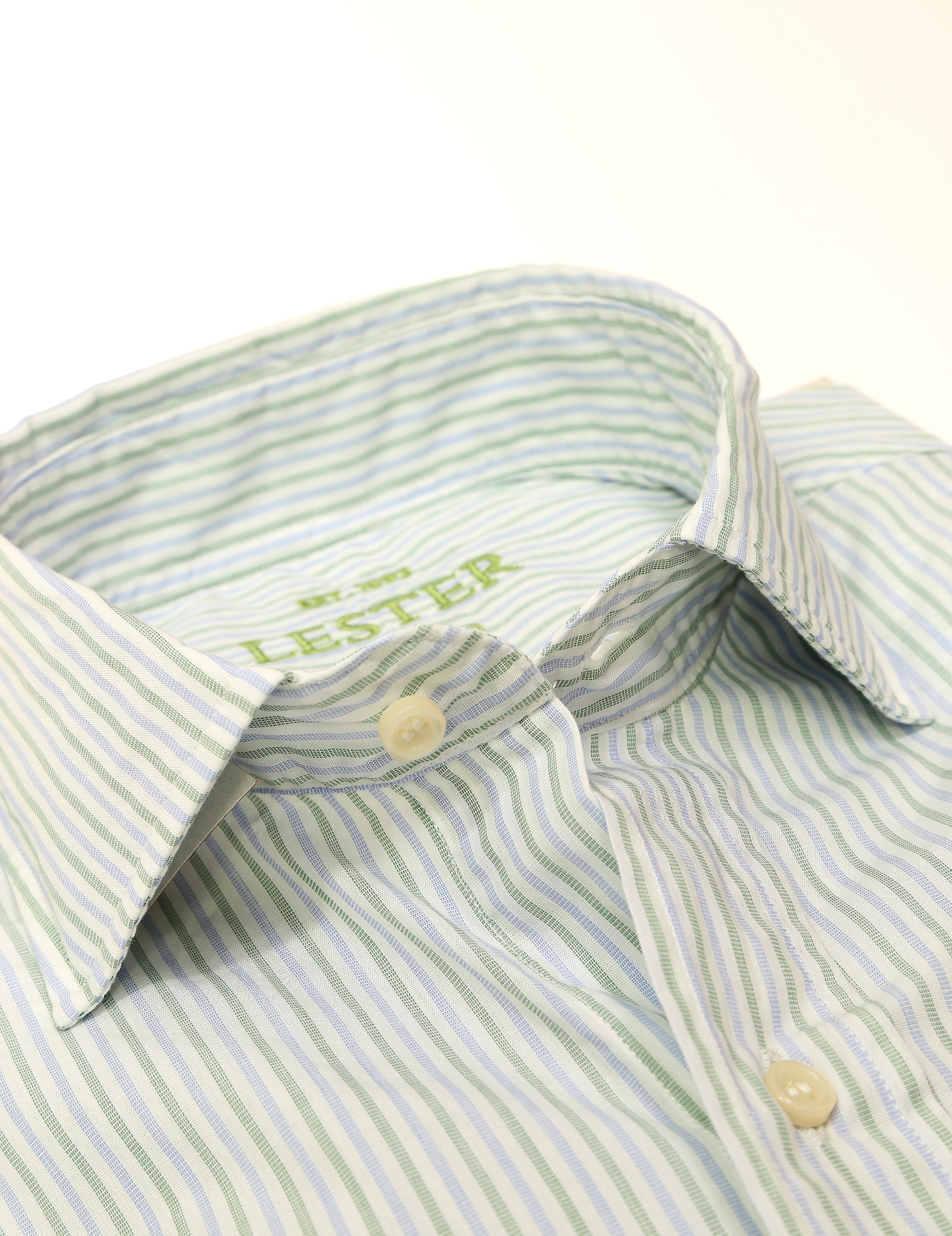 Camisa sport lavada 2 rayas Azul/verde
