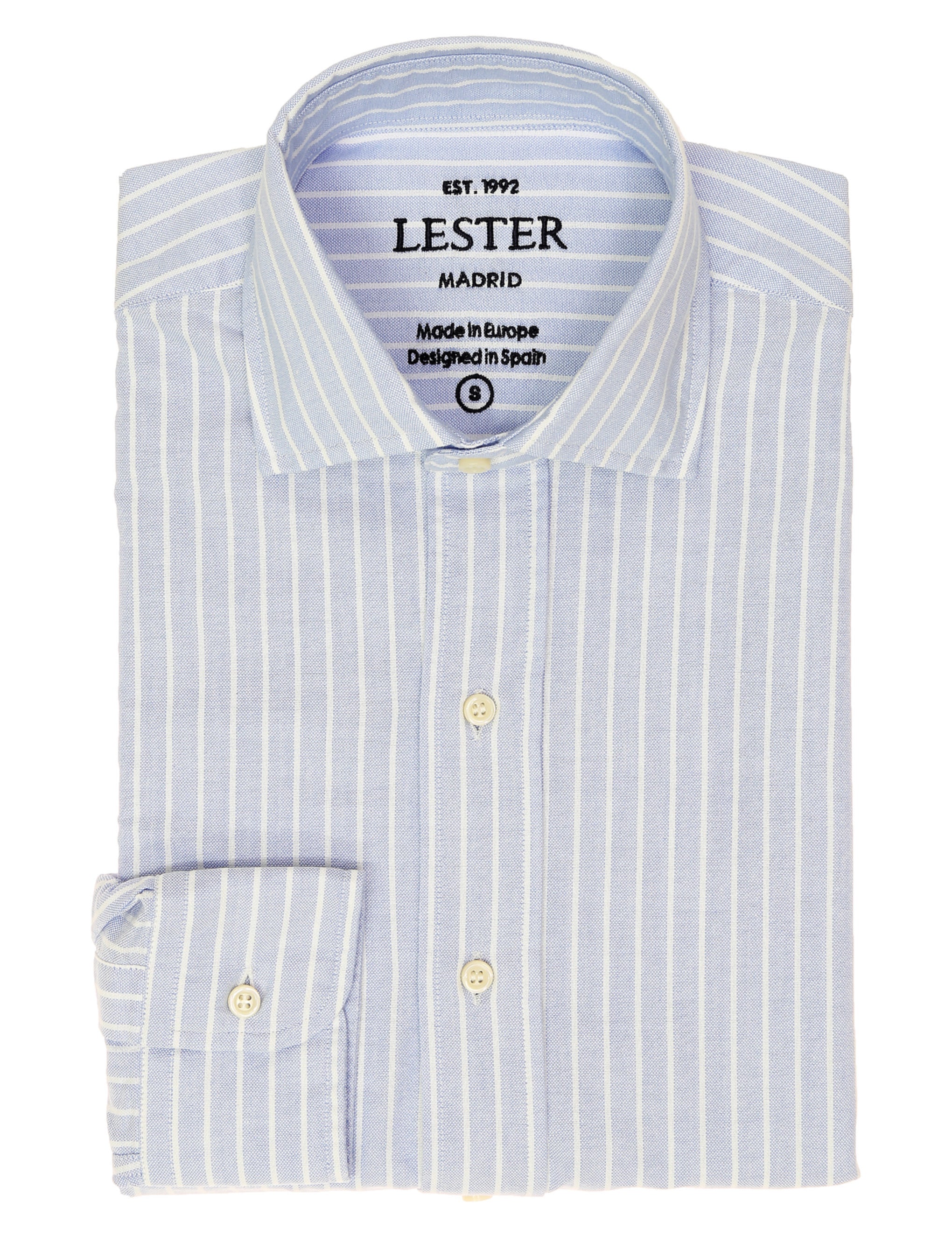 Camisa sport oxford  raya Azul/blanco