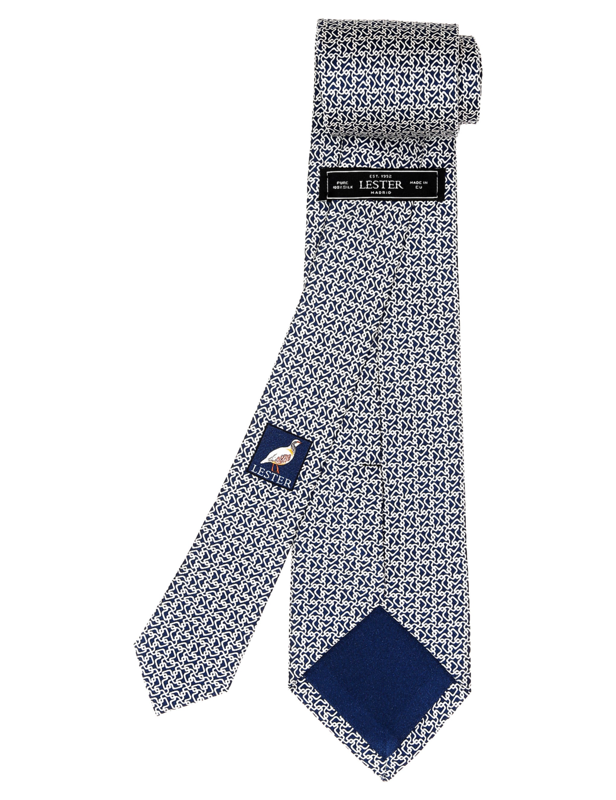 Corbata laberinto Azul/blanco