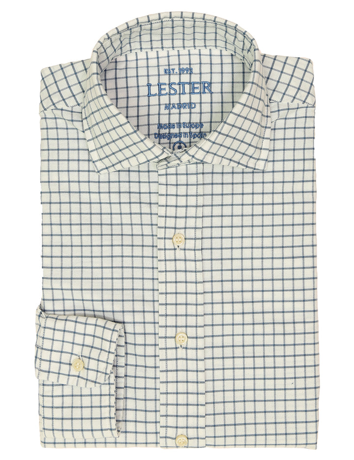 Camisa sport oxford cuadro Azul