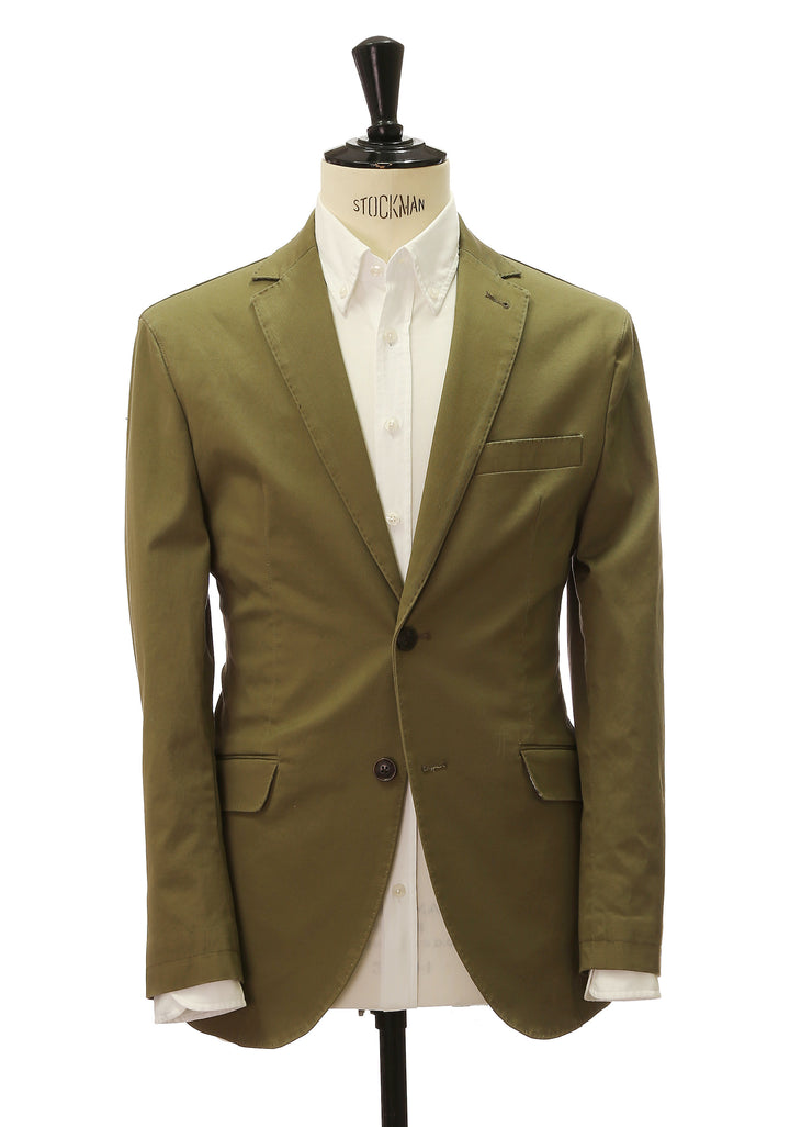 Chaqueta sarga lavada Verde