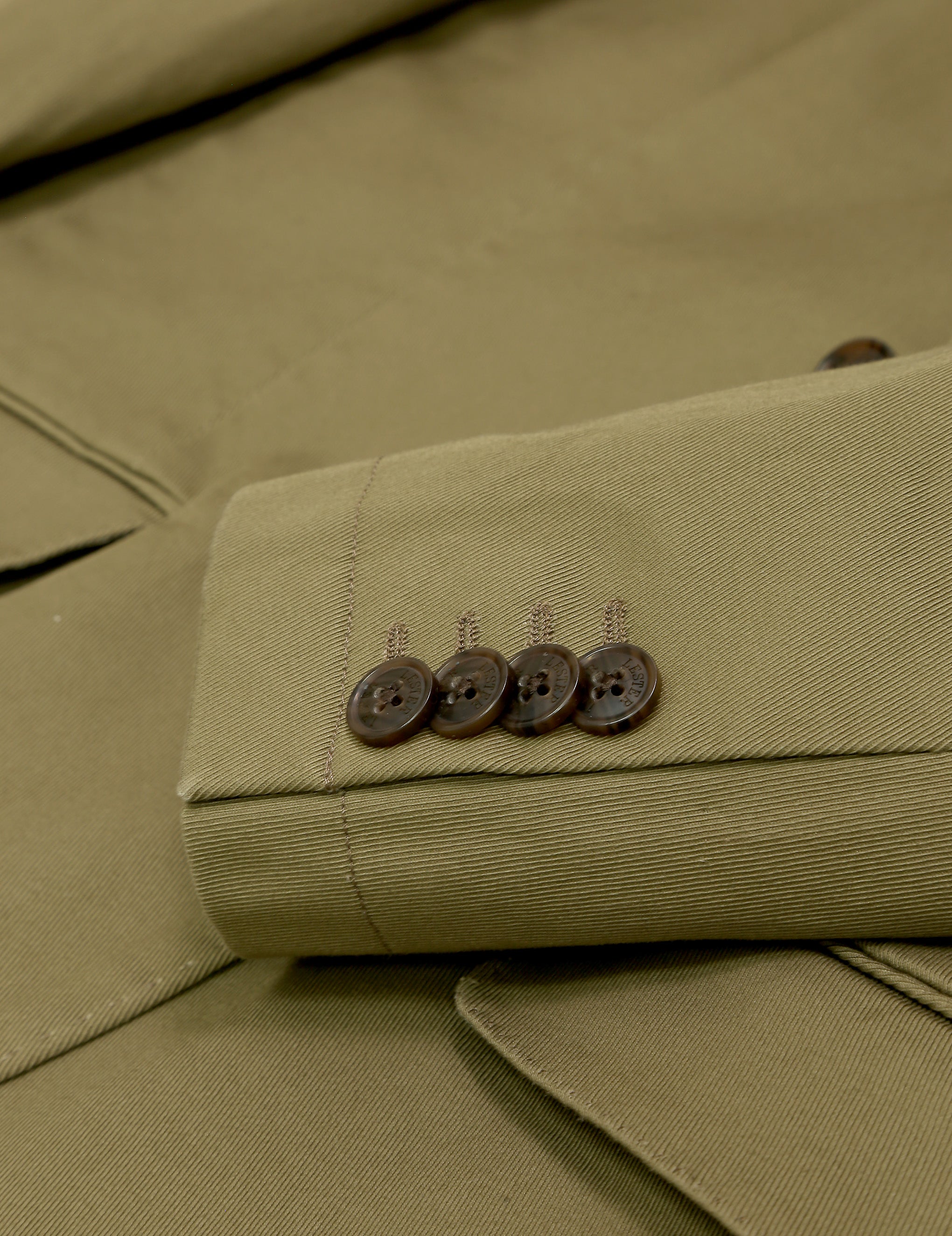 Chaqueta sarga lavada Verde